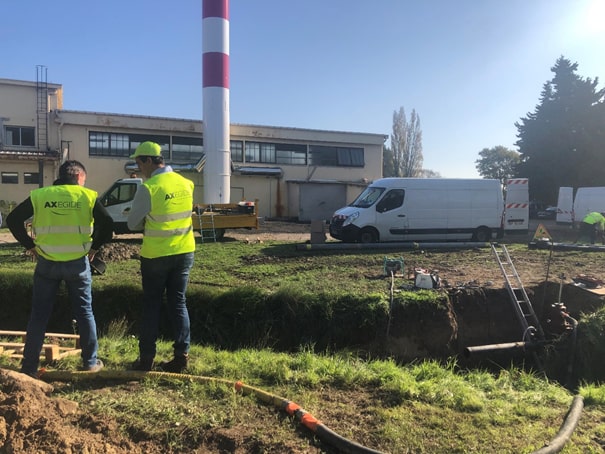 Chantier Axegide : Réparation d'un réseau de gaz DN 150 4B sans coupure sur un grand site tertiaire du sud de la France